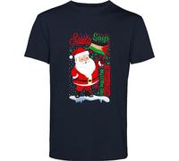 Santa Says Free Palestine T Shirt Merry Christmas Santa Claus Palestinian Flag Stand with Palestine We Want Peace Gift for Family & Friends Xmas Unisex Adult & Kids Top (Navy, 3XL)