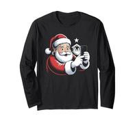 Santa Selfie Nativity Christmas Humor Long Sleeve T-Shirt