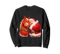 Santa Sharing Secrets With Horse Sweatshirt
