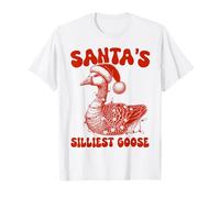 Santa Silliest Goose Christmas Honk Silly Gooses Xmas Animal T-Shirt