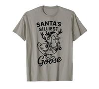 Santa Silliest Goose Funny Christmas Festive T-Shirt