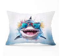 Santa Skull In Glasses Splashart Cushions Warren Reed - Designer Multi 33cm x 48cm