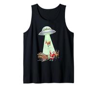 Santa Sleigh Alien Abduction Tank Top