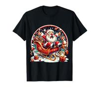 Santa Sleigh Mishap funny Christmas Xmas Crash Claus T-Shirt