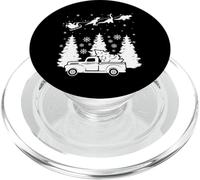 Santa Sleigh Pulled By Dinosaurs Kids Christmas For Boys PopSockets PopGrip for MagSafe