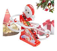 Santa Slide Toy | Christmas Santa Claus Home Decor Electric - Automatic Stair Slide Climbing Toys,for Kids Toddler Party Travel Nursery Daycare Living Room Bedroom Indoor Birthday