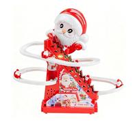 Santa Slide Toy | Christmas Santa Claus Home Decor Electric | Automatic Stair Slide Climbing Toys,for Kids Toddler Party Travel Nursery Daycare Living Room Bedroom Indoor Birthday