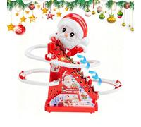 Santa Slide Toy,Christmas Santa Claus Home Decor Electric - Musical Slide Track Climbing Toys | for Kids Boys Home Party Living Room Bedroom Indoor Classroom Holiday