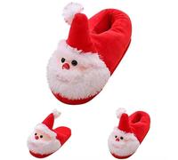 Santa Slippers For Men Christmas Slippers Women Santa Claus Sliders Cozy Indoor Sliders Xmas House Slides Soft Fluffy Slipper Slip On Mule Slides Thermal Loafer Slipper With Back