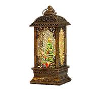 Santa Snow Globe Lantern - Lighted Christmas Decoration for Winter Holidays | Glitter Swirl Ornament with Warm Glow for Under Tree, Bedroom Shelf, and Windowsill, Great for Adults and Kids