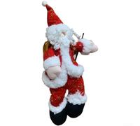 Santa, Snowman, and Reindeer Plush Dolls in Various Poses Made from Soft Fabric Perfect for Wreaths and Other Christmas Decorations (B)