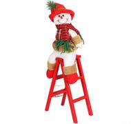 Santa, Snowman, and Reindeer Plush Dolls in Various Poses Made from Soft Fabric Perfect for Wreaths and Other Christmas Decorations (E)