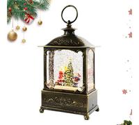 Santa Snowman Christmas Snow Globe Lantern | Christmas Decorations with Illuminated Snow Globe for Indoor Outdoor Table Shelf Office and Bedroom Garden Patio