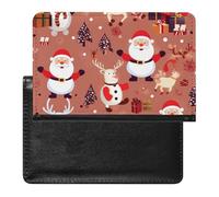 Santa Snowman Reindeer Passport Cover Protector Rfid Blocking Passport Holder Id Card Holder Secure Travel Wallet Organizer for Passport Tickets Credit Cards, style, One Size