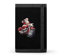 Santa Snowy Motorcycle Cute Wallet Slim Card Holder Wallets Pocket Purse for Men Women