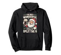 Santa Split The G Funny Splitting G Drinking Beer Christmas Pullover Hoodie