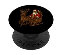 Santa Steampunk Sleigh Mechanical Industrial Christmas PopSockets Adhesive PopGrip