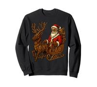 Santa Steampunk Sleigh Mechanical Industrial Christmas Sweatshirt