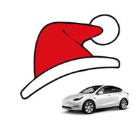 Santa Stickers For Car | Self Adhesive Waterproof Christmas Reindeer and Santa Hat Design | Logo Stickers For Car Front And Rear Bumper | For Adults And