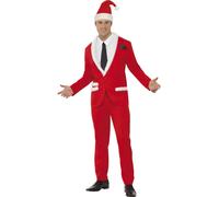 Santa Suit Cool Santas Costume Mens Christmas Party Fancy Dress Outfit