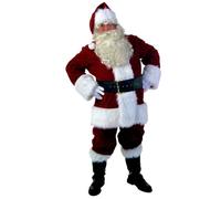 Santa Suit, Santa Claus Costume for Men Suit Adults Red Mens Outfit Christmas Set Deluxe Velvet Adult Suits Men Christmas Clothes Xmas Cosplay Party