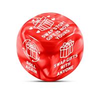 Santa Swap Gift Exchange Dice, Christmas Stocking Stuffers for Men Women, Funny Holiday Party Games for Adults, White Elephant Dice Gift Ideas Secret Santa Swap Game Xmas Celebration Supplies