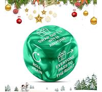 Santa Swap Gift Exchange Dice for Women Men Adults Christmas Exchange Dice Games Stocking Stuffers for Friends Christmas Party Gifts for Family White Elephant Gifts Secret Santa Gift for Her Him