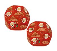 Santa Swap Gift Exchange Dice Game, Hilarious Roll a Snowman Dice Game, Gift Exchange Games Dices, Christmas Stocking Stuffers Gifts for Xmas Party and Family Night Holiday (Red 2Pcs)