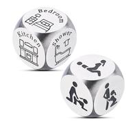 Santa Swap Gift Exchange Dice, Stocking Stuffers for Adults, Christmas Dice Game, Valentines Day Gifts for Her Him, Anniversary Birthday Gifts for Boyfriend Girlfriend, Date Night Dice