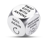 Santa Swap Gift Exchange Dice, Stocking Stuffers for Him Her, Christmas Dice Game, Secret Santa Gifts, Christmas Party Favors for White Elephant Gift Exchange, White Elephant Gifts for Adults Men