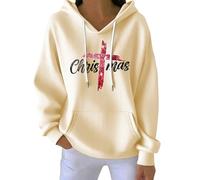 Santa Sweatshirt for Women Womens Religious Christmas Sweatshirts Christian Faith Jesus Cross Graphic Long Sleeve Hoodies Xmas Holiday Pullover Tops Bible Verse Believe Vintage Sweatshirt
