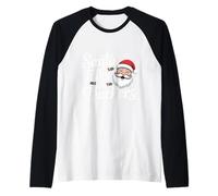Santa Talks To Teachers Christmas Raglan Baseball Tee