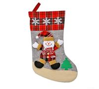 Santa themed stocking large size for Christmas For Hanging decoration, spacious for For Filling with treats and s, made from fabric (E-W104)