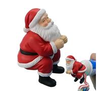 Santa Toothpaste Topper, Funny 3D Santa Claus Pooping Toothpaste Dispenser, Reusable Toothpastes Cap, Novelty Christmas Bathroom Accessories
