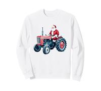 Santa Tractor Father Christmas Riding A Tractor, Holiday Sweatshirt