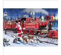 Santa Train Santa Express 350 x 245 mm Caltime Traditional Advent Calendar