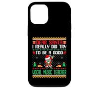 Santa Try to Be a Good Vocal Music Teacher - Funny Christmas Case for iPhone 12/12 Pro