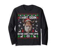 Santa Viking I was Odin Before Christmas Came Ugly Sweater Long Sleeve T-Shirt