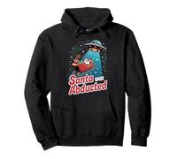 Santa Was Abducted Funny Sci-Fi Christmas Kidnapping Xmas Pullover Hoodie