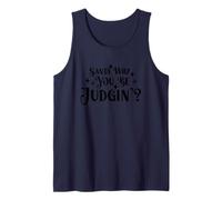 Santa Why You Be Judgin' Christmas Fun Tank Top