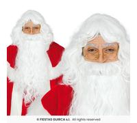 Santa Wig & Beard Set Mens Santa Claus Fancy Dress Accessory