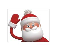 Santa Window Stickers - 40x30cm Christmas Window Stickers Removable Vinyl Stickers Merry 3D Decorations with Seasonal Touch | Classroom Christmas Decorations