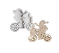 Santa with Scooter Ornament Mold Flexible Silicone Mold Christmas Home Decoration Practical Jewelry Making Tool Gift Making Tool