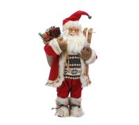 Santa with Skis Christmas Decoration - 60cm