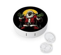 Santa Zombie Full Moon Contact Lens Case for Daily Travel