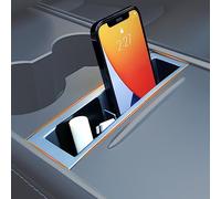 SANTACIN Center Console Organizer Slot, Phone Storage Cubby Compatible with 2021-2023 Tesla Model 3/Y, Center Console Drawer Cubicle, with Silent Pad