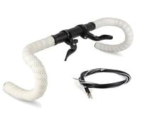 Santafixie Drop Bars Aluminum Handlebar 31.8 mm with Tapes & Brakes - Black/White