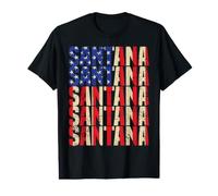 Santana First Name Boy Men American Flag Vintage Style USA Value Graphic T-Shirt