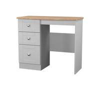 Santander Ready Assembled Matt Grey & Oak 3 Drawer Non-Extendable Dressing Table (H)792mm (W)928mm (D)428mm
