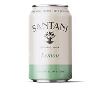 SANTANI Organic Lemon Soda, 12 Pack (330ml Cans), Zero Added Sugar, Zero Sweeteners, Premium Organic Sparkling Drink with Natural Lemon Flavour, Goodness in a Can